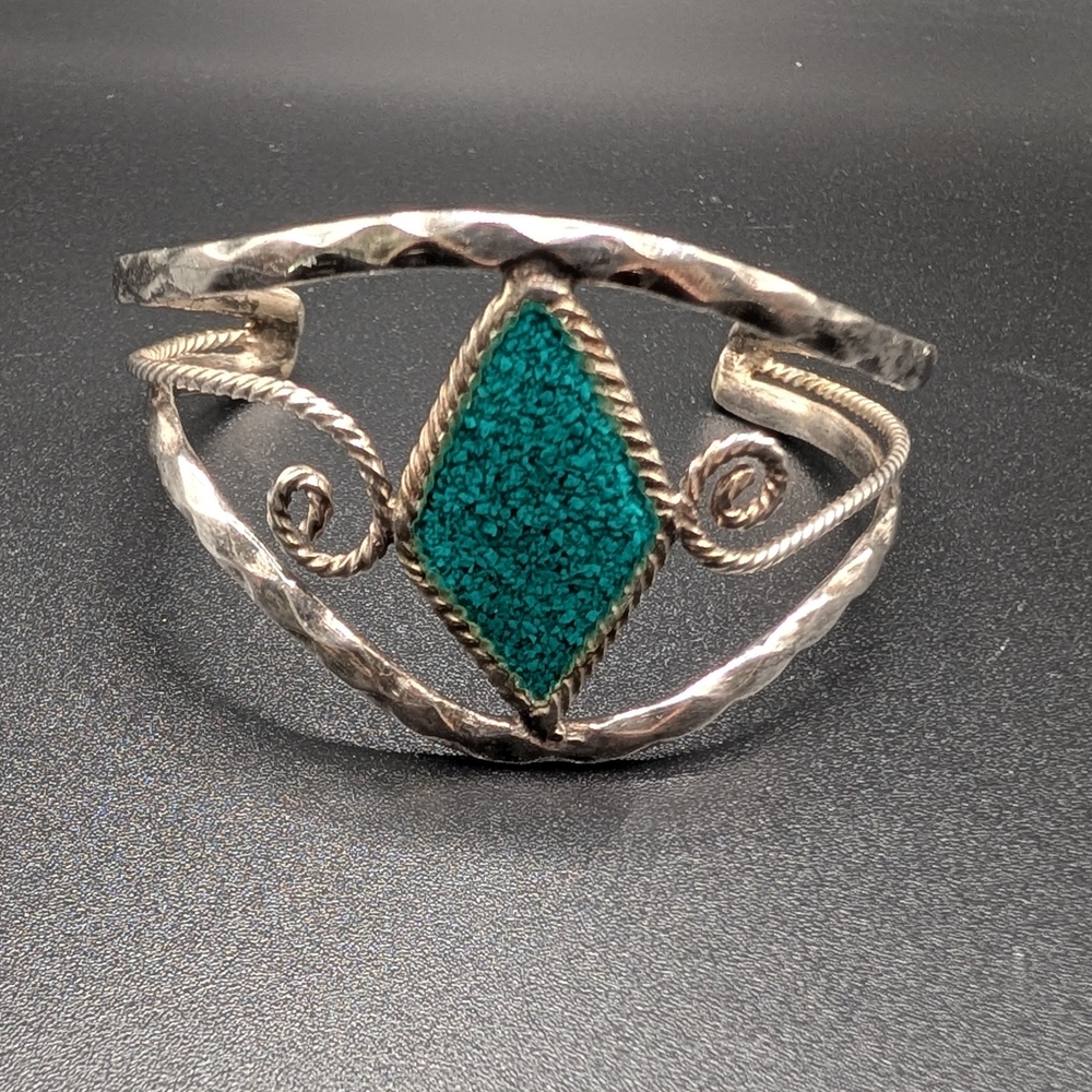 Silver Turquoise Cuff Bracelet - image 2